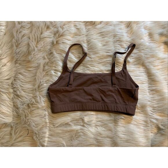 Everlane the Invisible Square-Neck Bralette Dark Tan XXS - Picture 4 of 7